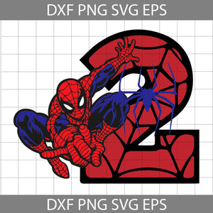 2nd Spiderman Birthday svg, Birthday svg, Cricut file, clipart, svg, png, eps, dxf