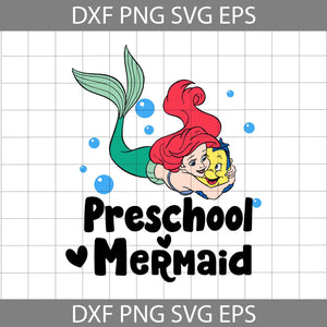Preschool Mermaid Svg, Back To School Svg, Cricut File, Clipart, Svg, Png, Eps, Dxf