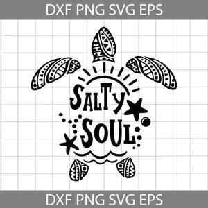 Salty Soul Svg, Turtle svg, Summer svg, vacation Svg, cricut file, clipart, svg, png, eps, dxf