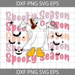 Spooky Season Svg, Donald Duck Boo Svg, Donald Duck Costume Ghost Svg, Halloween Svg, Cricut File, Clipart, Svg, Png, Eps, Dxf