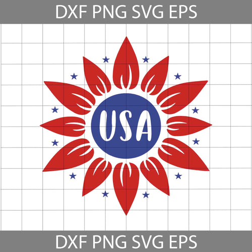 USA Sunflower Svg, 4th July Svg, Patriotic Sunflower Svg, 4th Of July Svg, Independence Day svg, cricut file, clipart, svg, png, eps, dxf