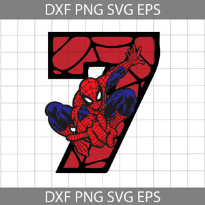 7th Spiderman Birthday svg, Birthday svg, Cricut file, clipart, svg, png, eps, dxf