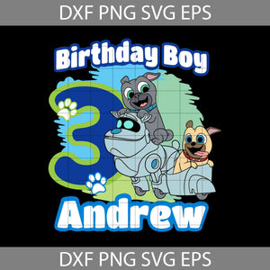 3rd Birthday Puppy Dog, Custom Name, Birthday Boy Svg, Birthday svg, Cricut File, Clipart, Svg, Png, Eps, Dxf