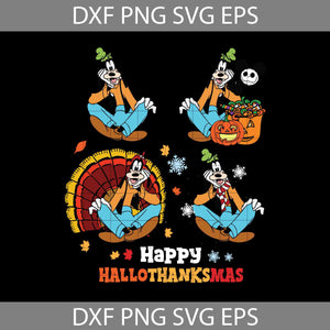 Happy Hallothanksmas Svg, Goofy Dog Svg, Halloween Svg, Thanksgiving svg, Christmas svg, Cricut File, Clipart, Svg, Png, Eps, Dxf