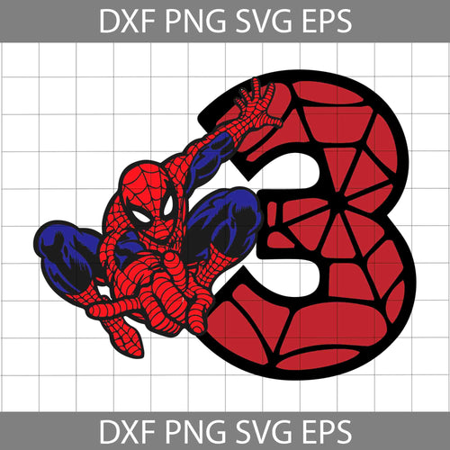 3rd Spiderman Birthday svg, Birthday svg, Cricut file, clipart, svg, png, eps, dxf