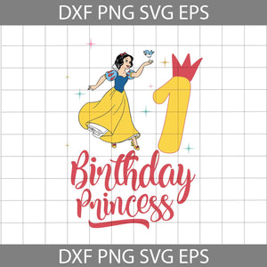 1st Birthday Snow White svg, Birthday Princess Svg, Birthday svg, Cricut File, Clipart, Svg, Png, Eps, dxf