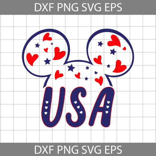 Mickey USA Svg, Disney USA Flag svg, 4th of July Svg, Cricut file, clipart, svg, png, eps, dxf