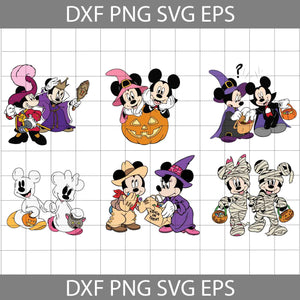 Mickey And Minnie Halloween Svg, Bundle, Halloween svg, Cricut File, Clipart, Svg, Png, Eps, Dxf