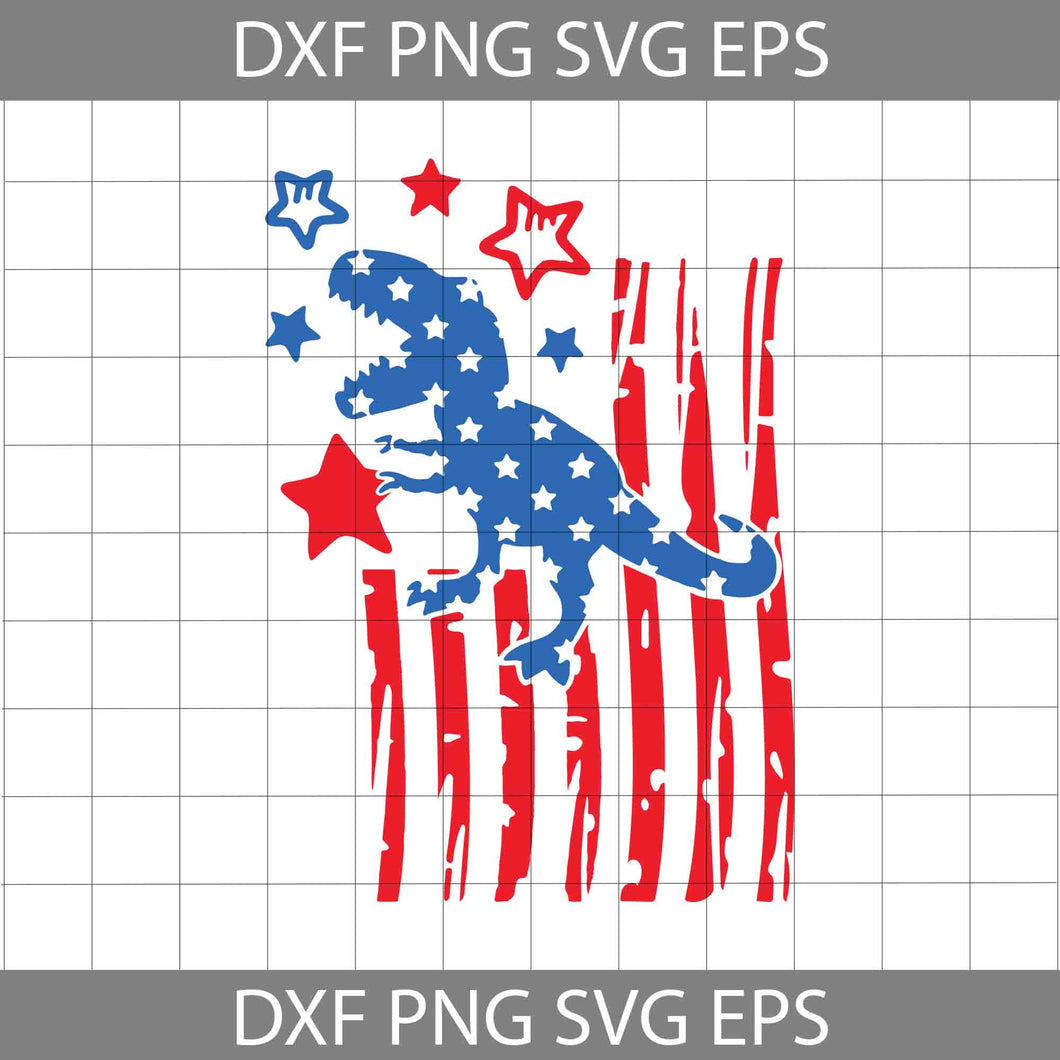 Patriotic Dinosaur Svg, America Flag, Svg, 4th of July svg, America SVg, cricut file, clipart, svg, png, eps, dxf