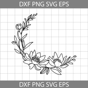 Magnolia svg, Magnolia wreath svg, Flower Svg, cricut file, clipart, svg, png, eps, dxf