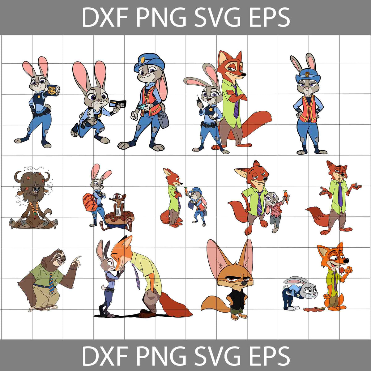 Zootopia svg, Bundle, Cricut file, Clipart, svg, png, eps, dxf | Svgspecial