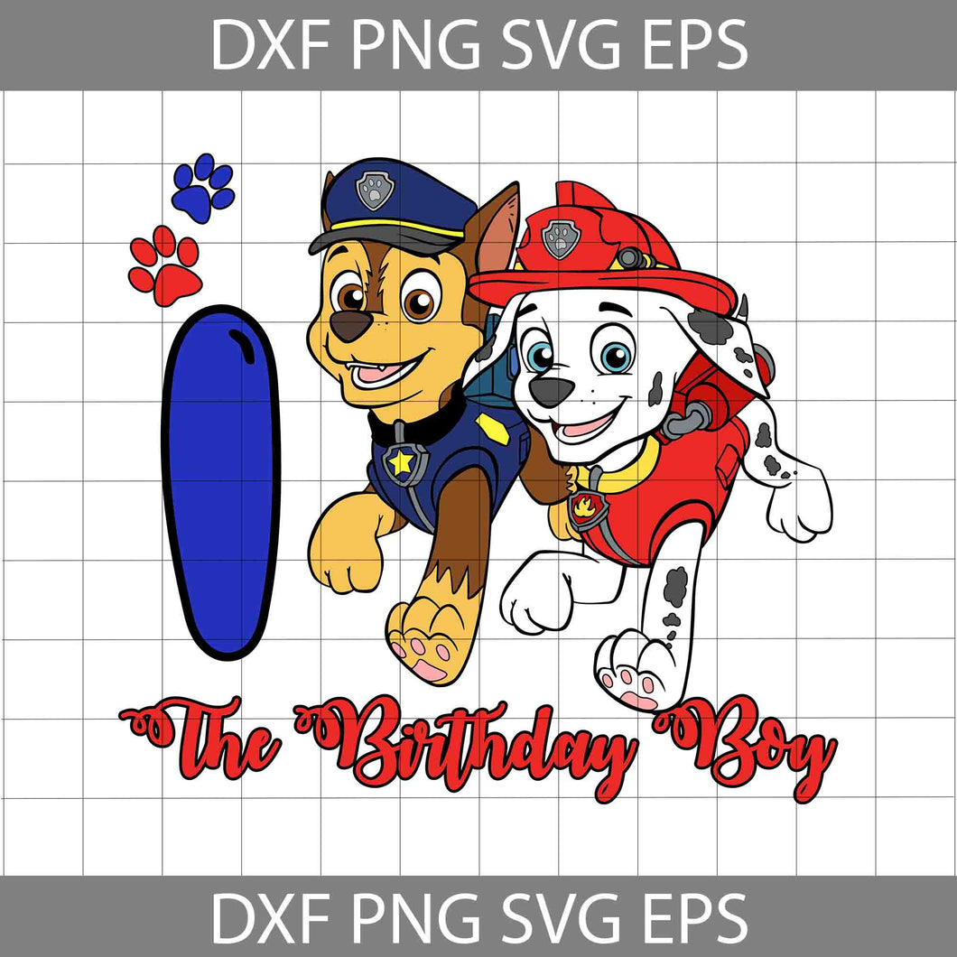 1st Birthday Boy svg, Paw Patrol Birthday svg, Birthday Boy Svg, Birthday Svg, Cricut file, clipart, svg, png, eps, dxf