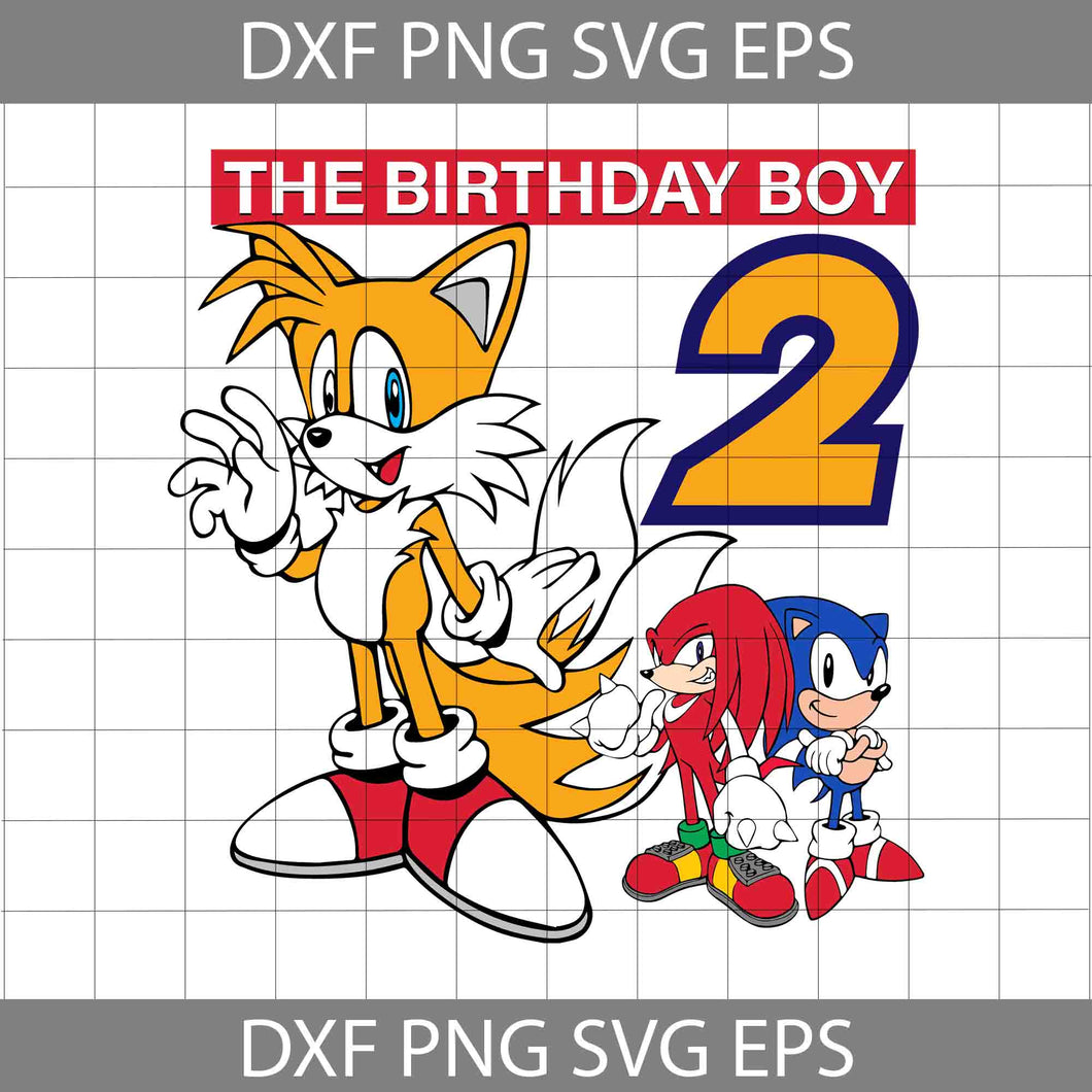 2nd Birthday svg, The Birthday Boy Svg, Sonic Svg, Birthday Svg, Cricut File, Clipart, Svg, Png, Eps, Dxf