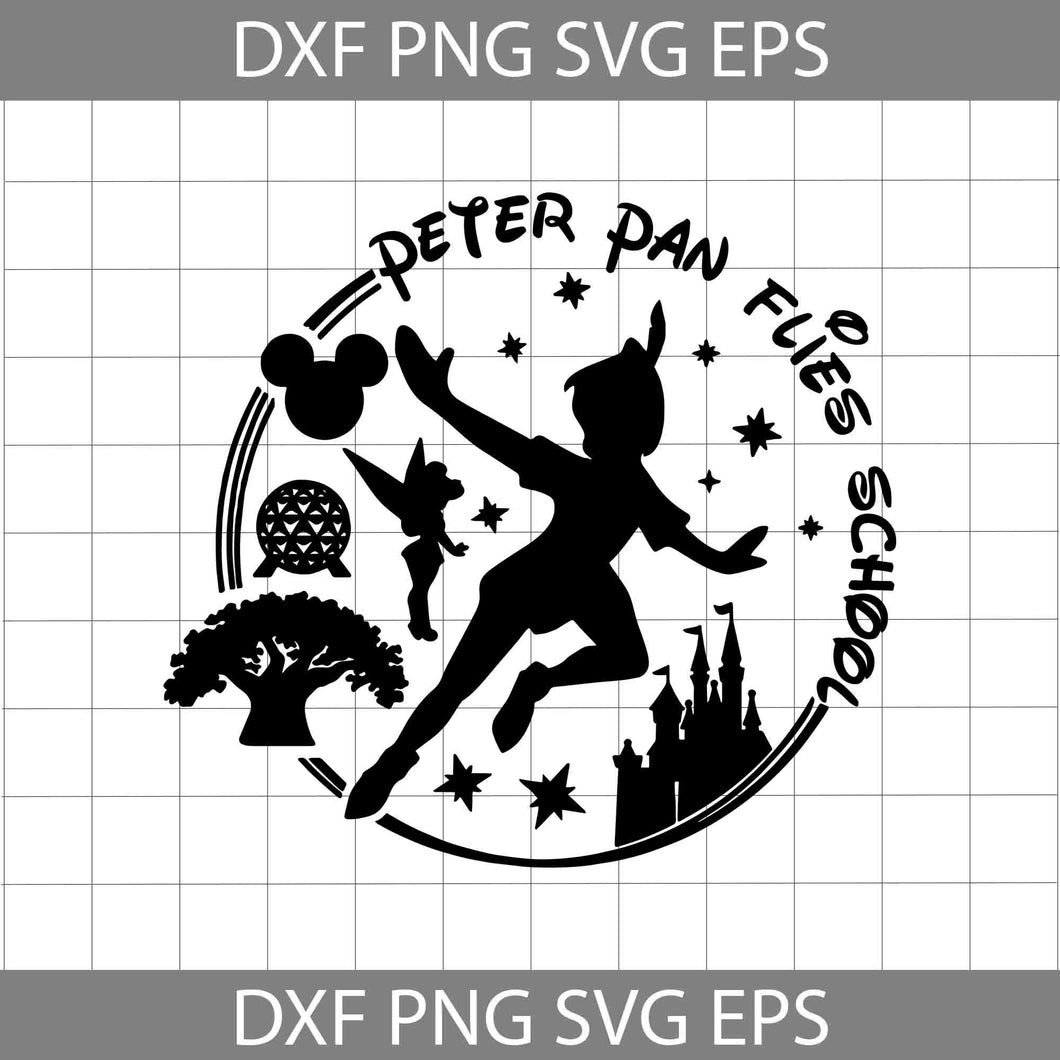 Peter Pan flies school svg, Back To School svg, Cricut file, clipart, svg, png, eps, dxf