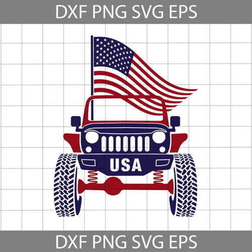  4th of July Jeep Wrangler Rubicon Svg, American Jeep Svg, 4th of July Svg, Cricut file, clipart, svg, png, eps, dxf