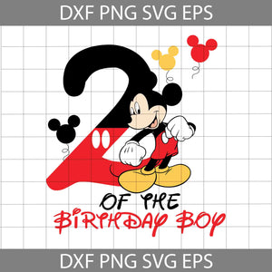 Mickey Mouse 2nd Birthday Boy Svg, Birthday Boy Svg, Birthday Svg, Cricut file, clipart, Svg, Png, Eps, Dxf