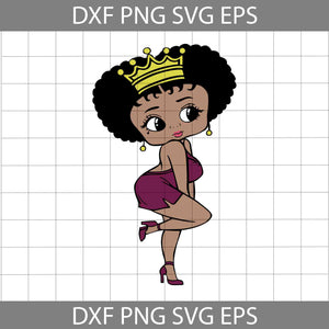 Afro Woman Svg, African Queen svg, Black Girl svg, cricut file, clipart, svg, png, eps, dxf