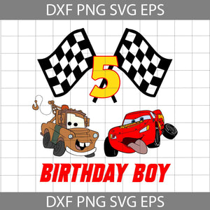 5th Birthday svg, Birthday Disney Car Svg, Birthday Boy Svg, Birthday Svg, Cricut File, Clipart, Svg, Png, Eps, Dxf