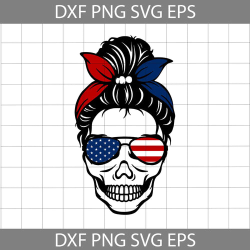 Messy Bun Svg, 4th of july svg, American flag svg, Independence day svg, cricut file, clipart, svg, png, eps, dxf