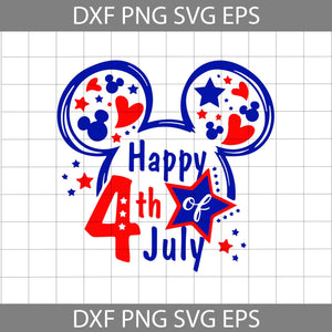 Mickey Happy 4th Of July Svg, Disney 4th Of July svg, Mickey America Svg, Independence Day Svg, cricut file, clipart, svg, png, eps, dxf