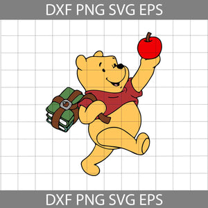 Pooh Back to School Svg, Back To School Svg, Cricut File, Clipart, Svg, Png, Eps, Dxf