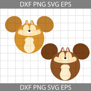 Chip And Dale Mickey Mouse Ears svg, Disney Svg, Cricut File, Clipart, Svg, Png, Eps, Dxf
