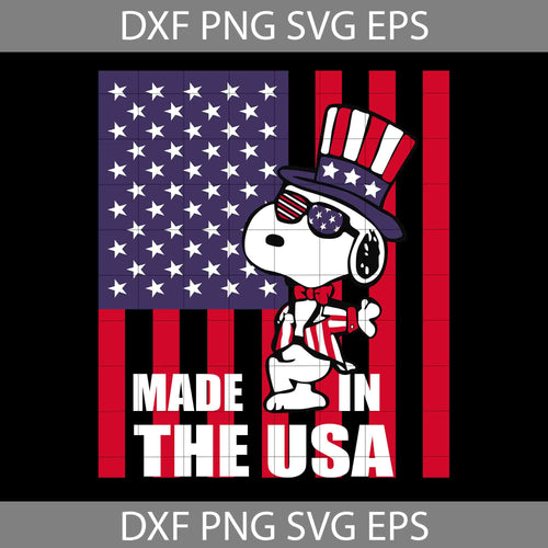 Made in the usa svg, snoopy svg, America svg, 4th of july svg, Independence day svg, cricut file, clipart, svg, png, eps, dxf