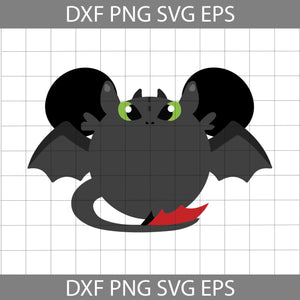 Toothless Mickey Mouse Ears SVg, How To Train Your Dragon Homecoming Svg, Disney Svg, Cricut File, Clipart, SVg, Png, Eps, Dxf