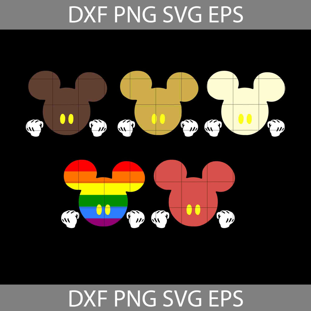 Disney LGBT Pride Mickey SVG, Funny Mouse LBGT SVG