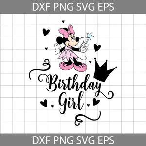 Birthday Minnie Svg, Birthday Girl Svg, Birthday SVg, Cricut File, Clipart, Svg, Png, Eps, Dxf