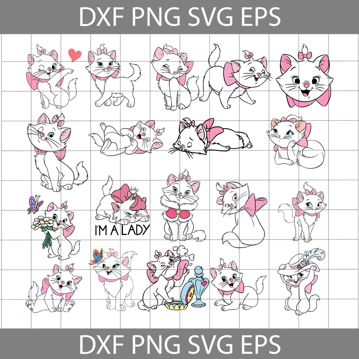 Aristocat Svg, Marie svg, Bundle, Cricut File, Clipart, Svg, Png, Eps ...