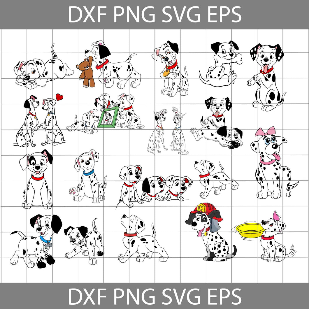 Dalmatians Svg, Bundle, Disney Svg, Cricut File, Clipart, Svg, Png, Eps, Dxf