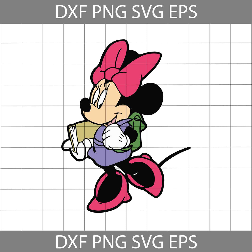 Minnie Mouse Back To School Svg, Back To School Svg, Cricut File, Clipart, Svg, Png, Eps, Dxf