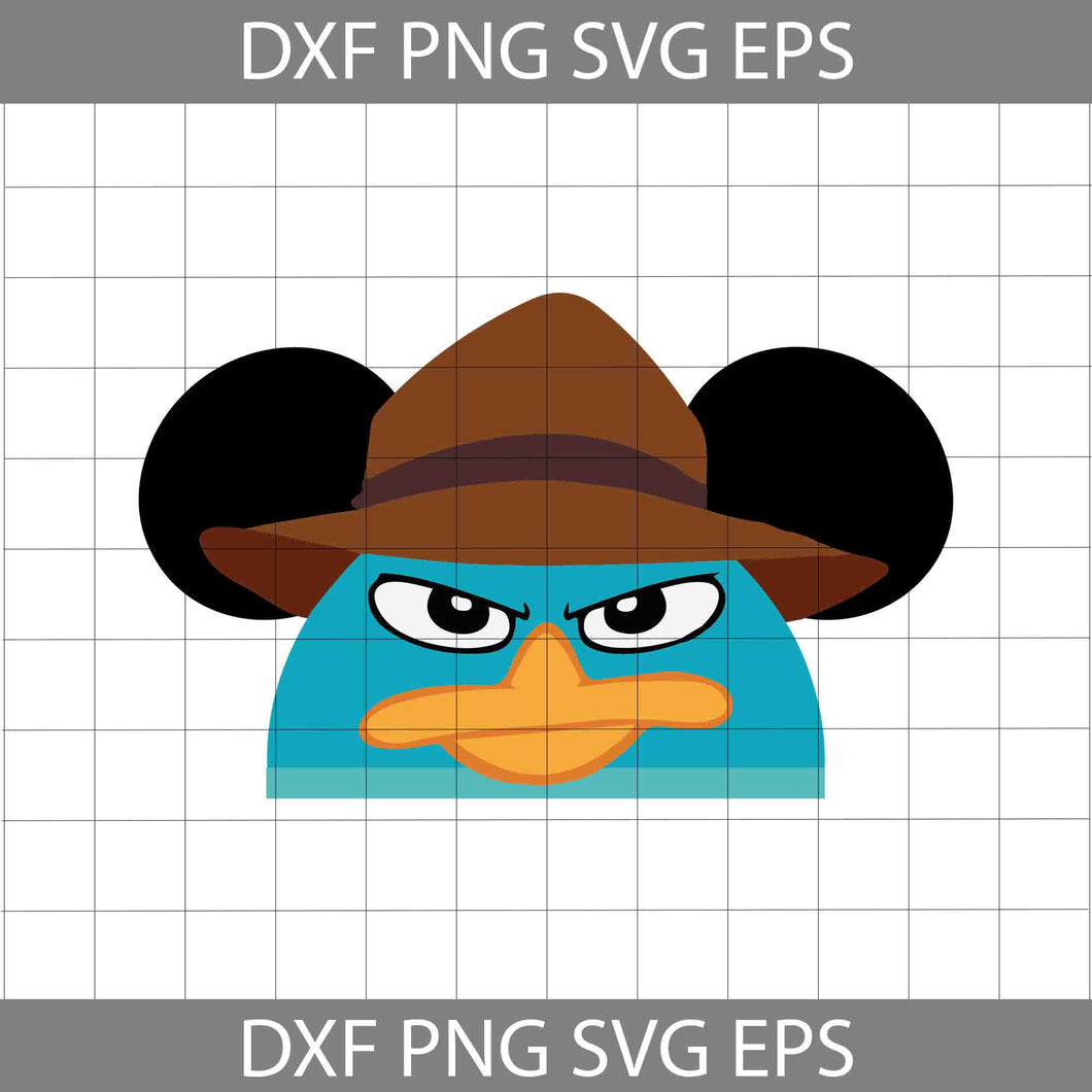 Agent Perry Mickey Mouse Ears SVg, Phineas nad Ferb Svg, Disney Svg, Cricut File, Clipart, SVg, Png, Eps, Dxf