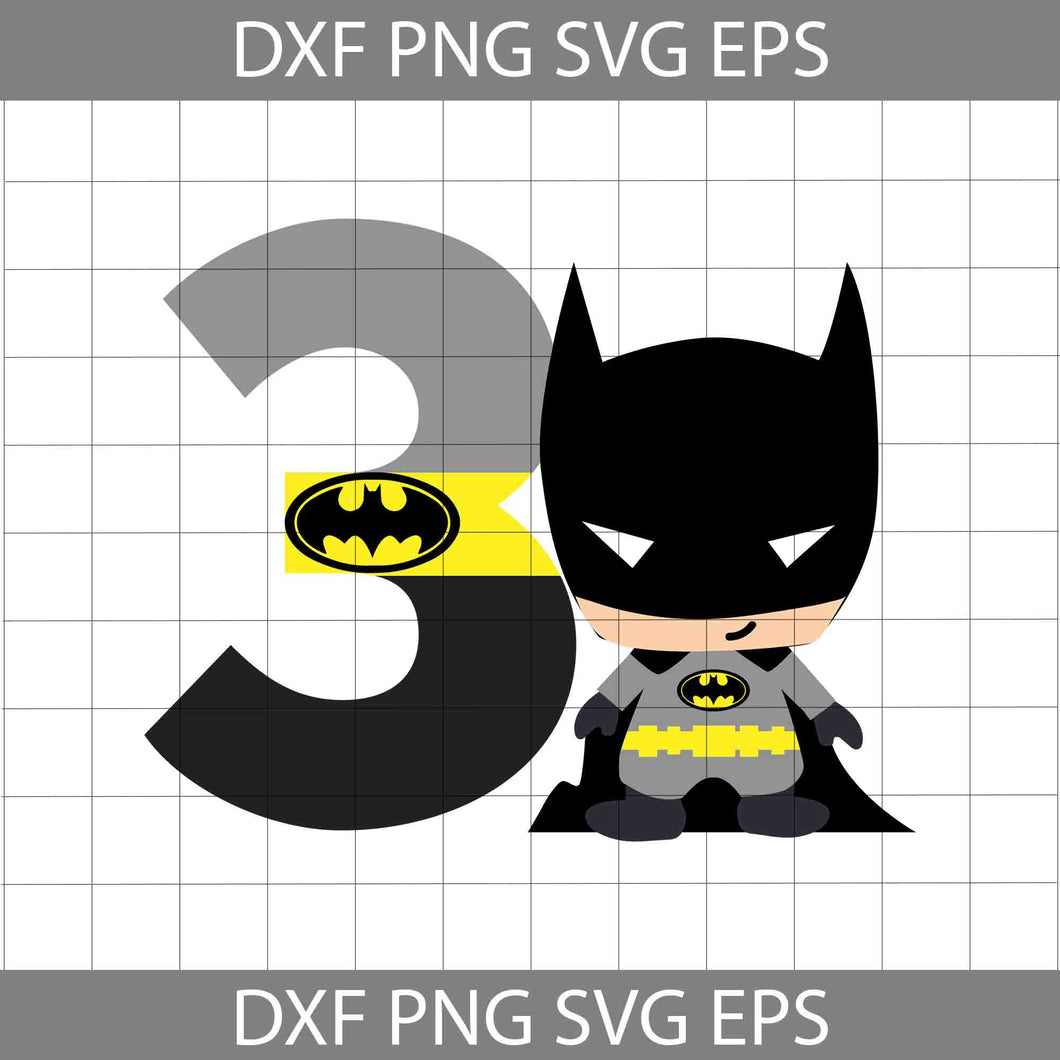 3rd Birthday Batman svg, Birthday svg, cricut file, clipart, svg, png, eps, dxf