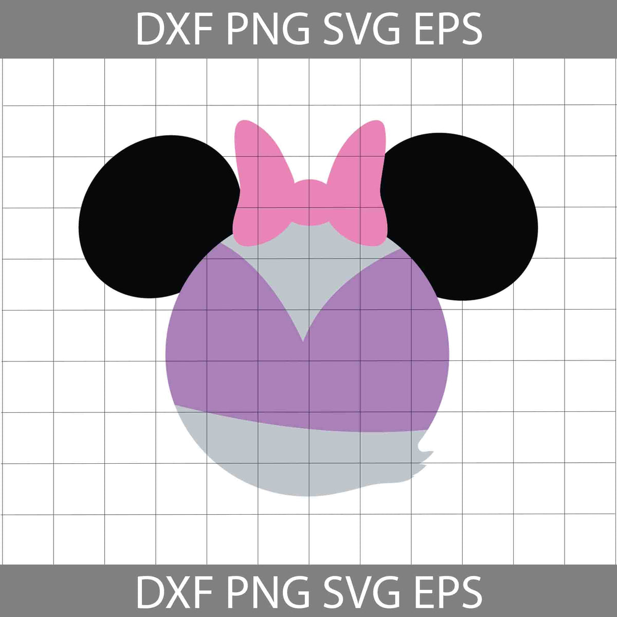 Daisy Duck Mickey Mouse Head svg, Cricut File, Clipart, Svg, Png, Eps