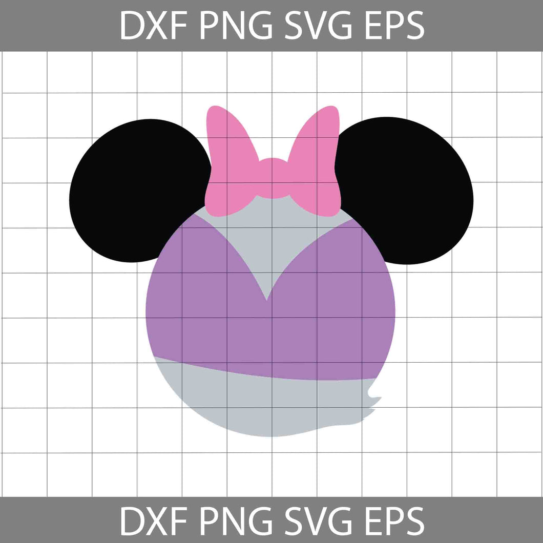 Daisy Duck Mickey Mouse Head svg, Disney Svg, Cricut File, Clipart, Svg, Png, Eps, Dxf