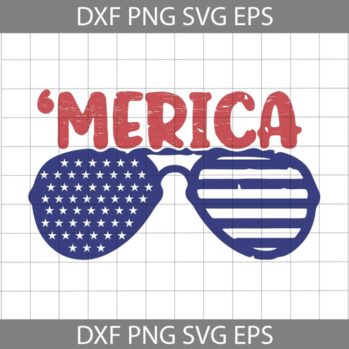 Merica svg, Sunglasses Svg, 4th of July Svg, American Flag Svg, Independence day svg, Cricut File, Clipart, svg, png, eps, dxf