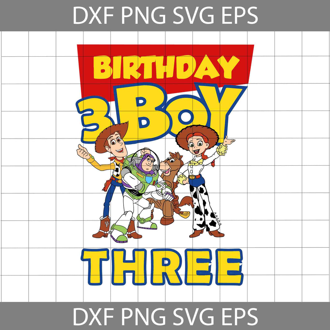 3rd Birthday svg, Toy Story Birthday Svg, Birthday Boy Svg, Birthday Svg, Cricut File, Clipart, Svg, Png, Eps, Dxf