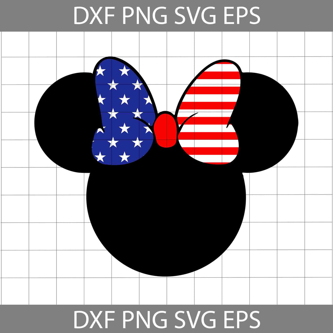 Mickey America Flag Heart SVG, 4th of July SVG, Heart Sign