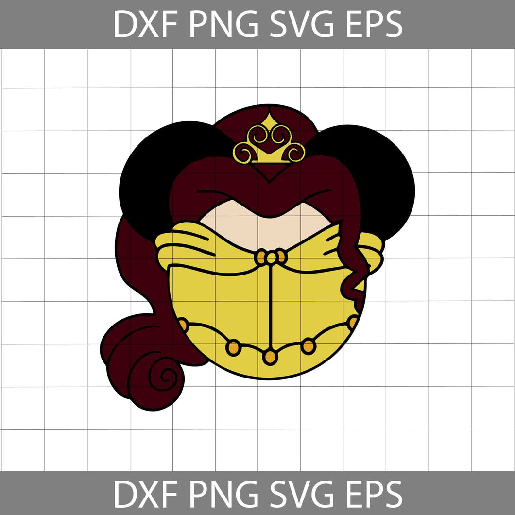 Belle Mickey Mouse Ears Svg, The Beauty and beast svg, Disney Svg, Cricut File, Clipart, Svg, Png, Eps, Dxf