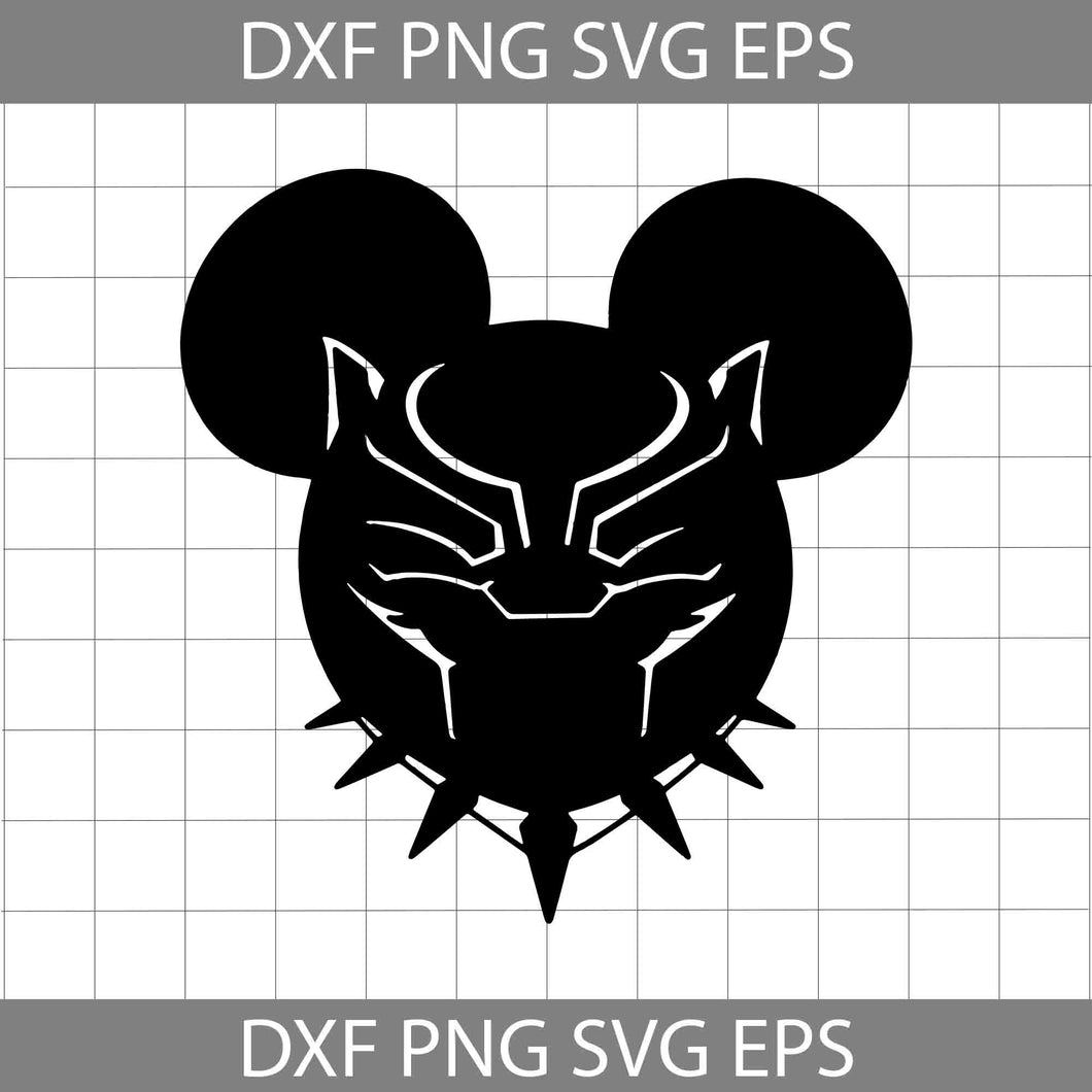 Mickey Black Panther SVG , Black Panther mouse head Svg, Disney svg, cricut file, clipart, svg, png, eps, dxf