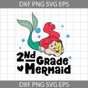 2nd Grade Mermaid Svg, Back To School Svg, Cricut File, Clipart, Svg, Png, Eps, Dxf