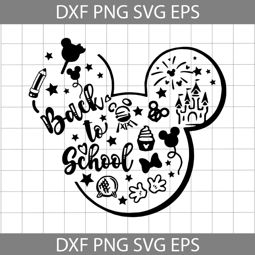 Mickey Back To School Svg, Back To School Svg, Cricut File, Clipart ...