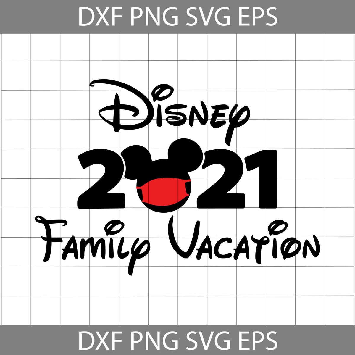 Family Vacation Svg, Mickey Mouse Wearing Face Mask svg, Cricut file ...