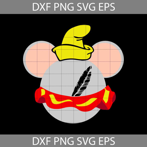 Dumbo Mickey Mouse Head svg, Disney Svg, Cricut File, Clipart, Svg, Png, Eps, Dxf