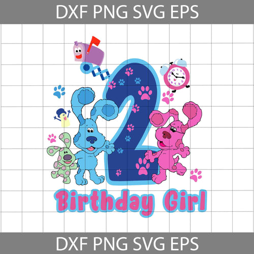 2nd Birthday Blue Clues svg, Birthday girl svg, birthday svg, cricut file, clipart, svg, png, eps, dxf