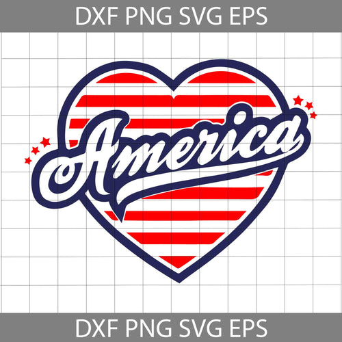 America Heart Svg, 4th of July Svg, American Flag Svg, Independence day svg, Cricut File, Clipart, svg, png, eps, dxf