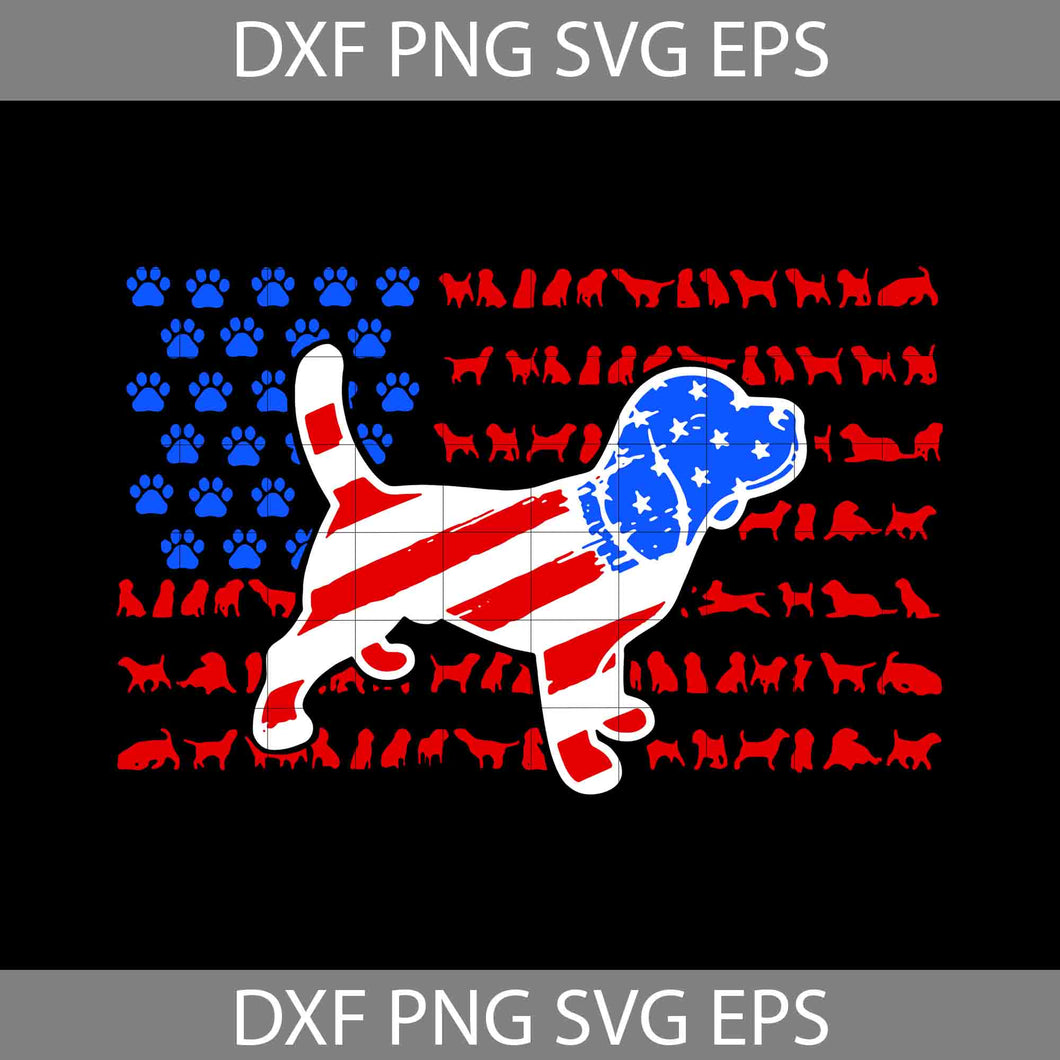 Beagle america flag Svg, 4th of July Svg, American Flag Svg, Independence day svg, Cricut File, Clipart, svg, png, eps, dxf