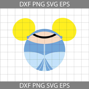 Cinderella Mickey Mouse Ears Svg, Disney Svg, Cricut File, Clipart, Svg, Png, Eps, Dxf